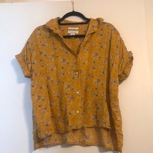 Linen floral Rachel Zoe button up